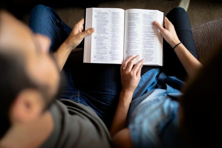 couple reading bible together