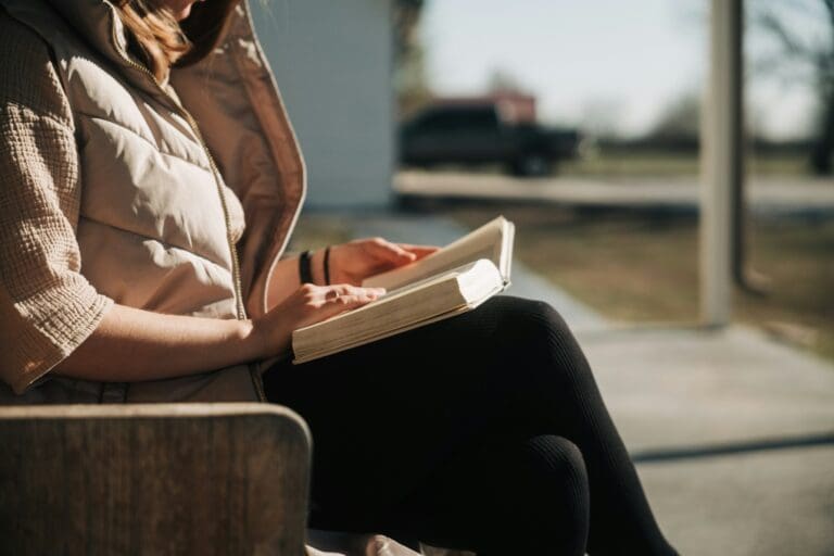 Woman reading the Bible